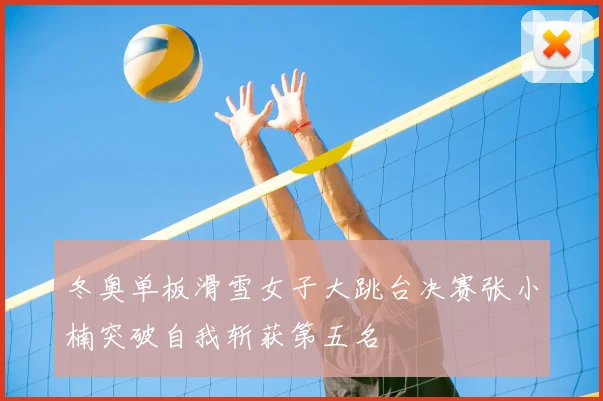 冬奥单板滑雪女子大跳台决赛张小楠突破自我斩获第五名